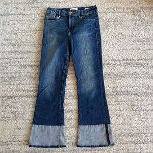 Frame Denim Le Crop Mini Boot Classic Blue Cuffed Jeans